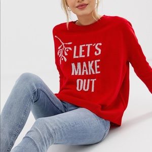 ASOS- lets make out, holiday sweater